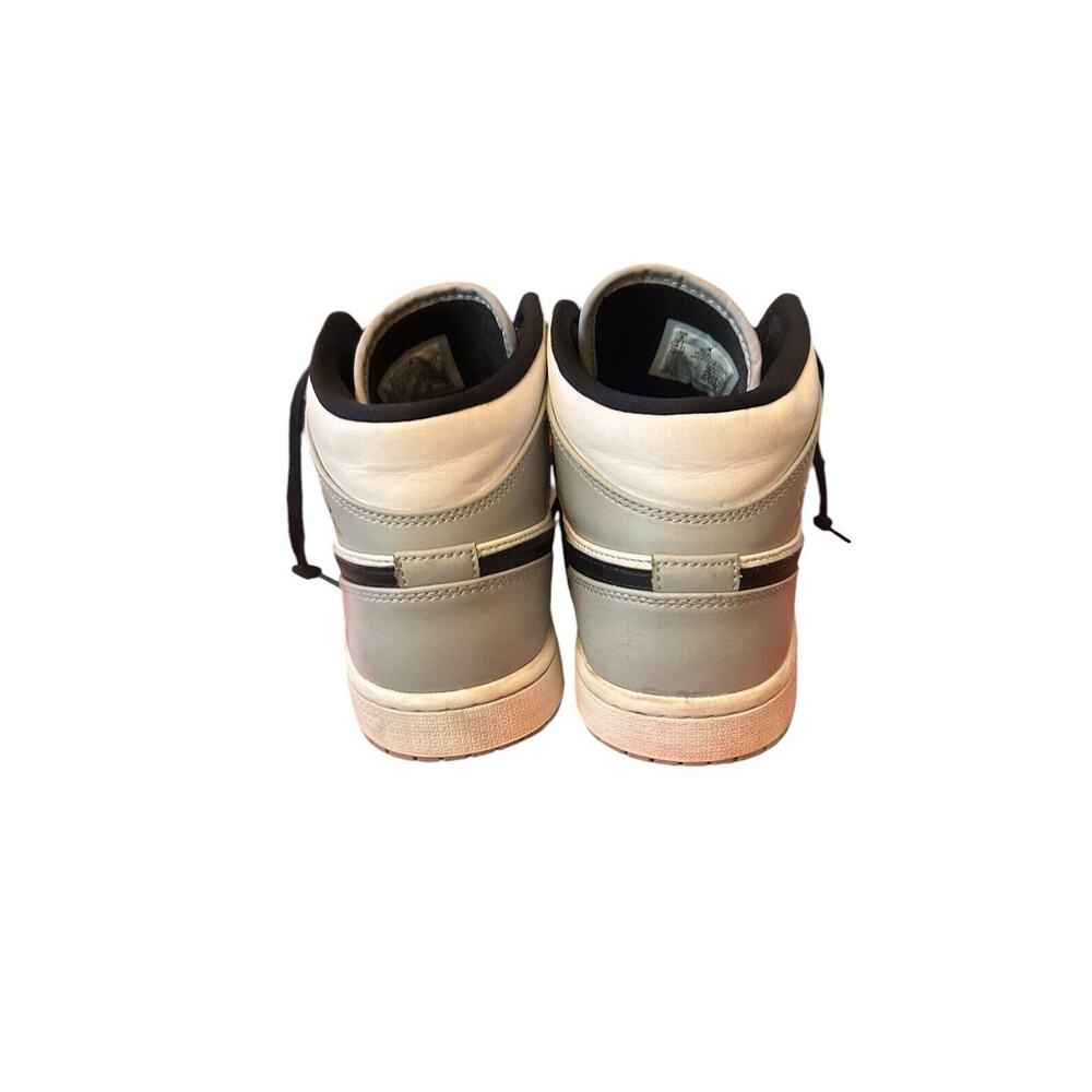 Nike Air Jordan 1 Mid Light Smoke gray Black sneakers Men's Sz 8 - Picture 4 of 7